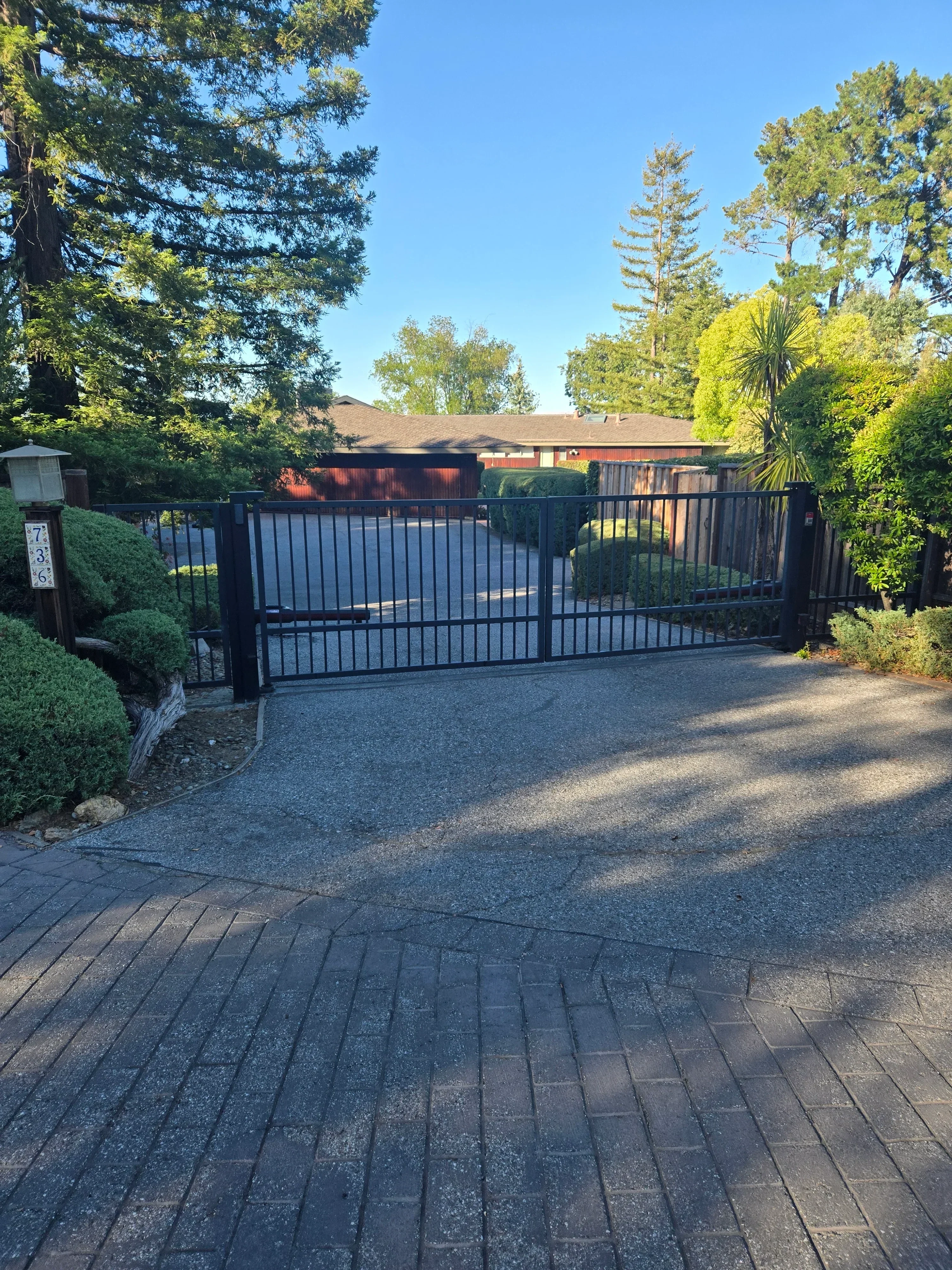 Residential automatic driveway gate by SF Bay Automatic Gates