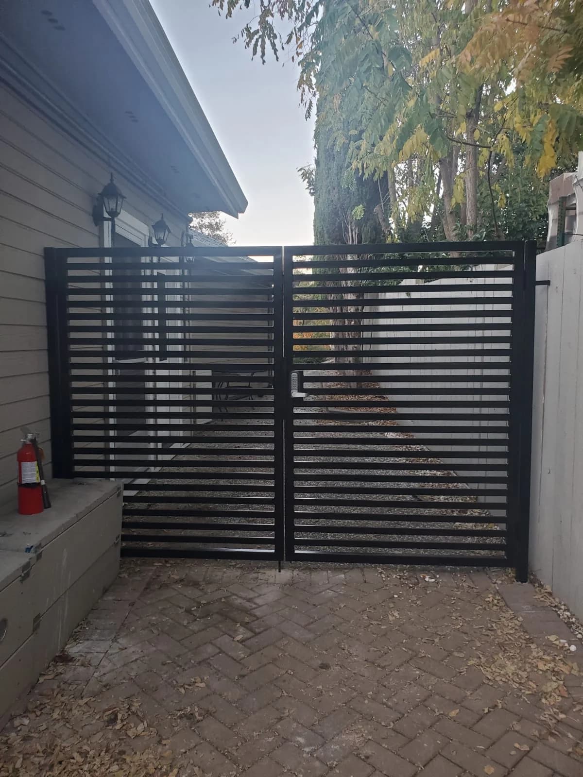 Horizontal slat sliding gate by SF Bay Automatic Gates